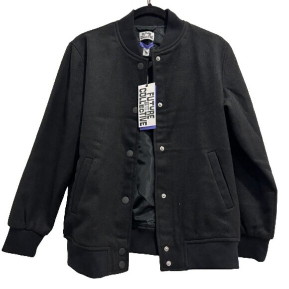 Future Collective Kahlana Barfield Brown Black Bomber Jacket Women’s Size XS - Picture 1 of 13